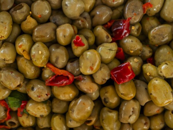 Olive verdi denocciolate alla diavola